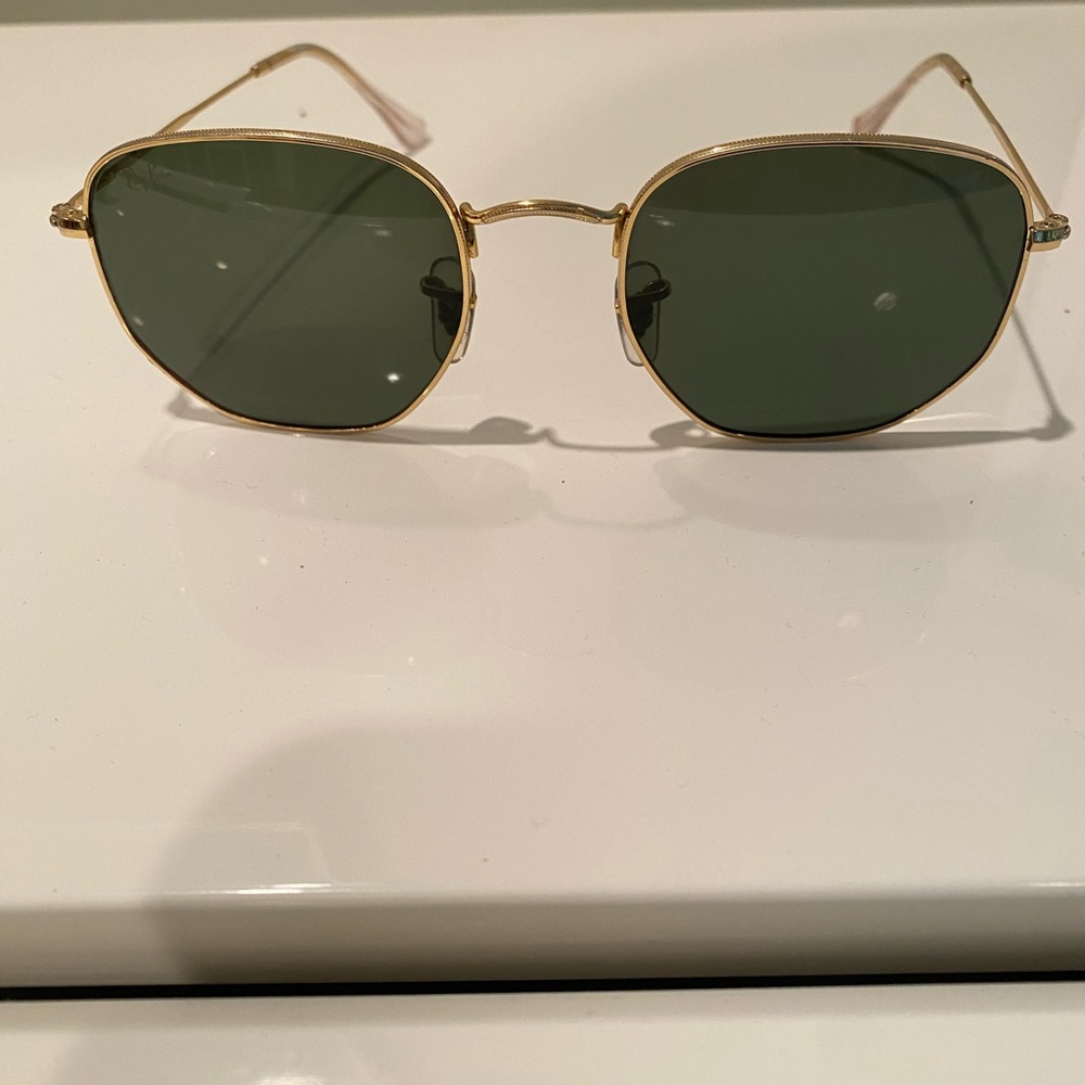 Rayban Hexagonal flat sunglasses blue classic lens